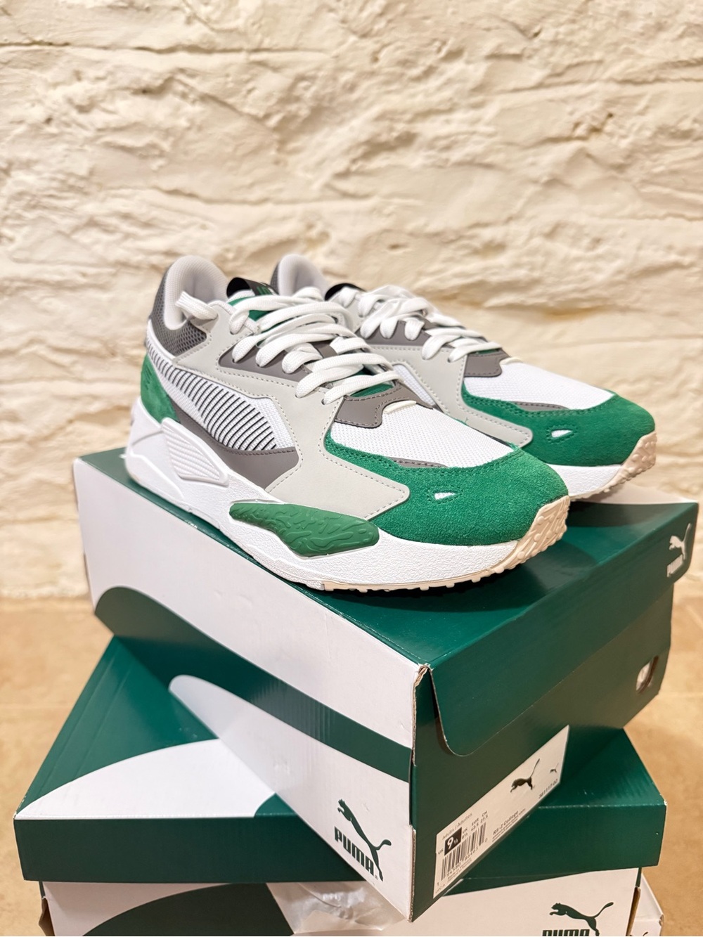 Puma Amazon Green & White RS-Z College Sneakers (Men’s 9.5)